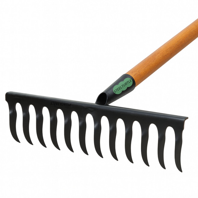 스틸터틀 강철 네기 갈퀴 쇠스랑 12날 44CM, 1개