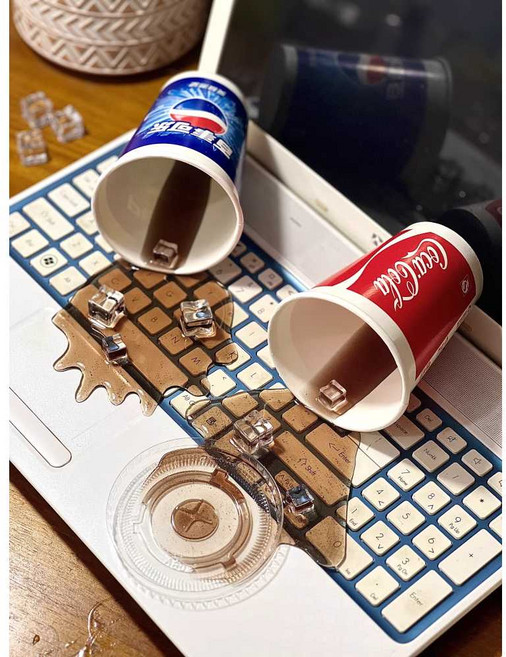 쏟은 콜라 엎질러진 커피 쏟아진컵 만우절 장난 선물 쓸데없는 재밌는선물 쓸모없는 무쓸모, 1개, 샴페인(카푸치노)