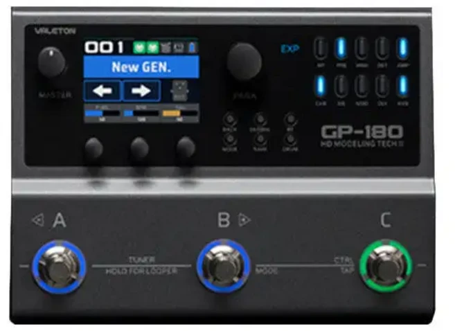 Valeton GP-150 GP180 디지털 멀티 이펙트 기타 디바이스 NAM 앰프 모델러 페달 (20개의 타사 IR 파일 포함, 01 GP180