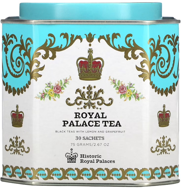 하니앤손스 Royal palace tea 레몬과 자몽을 함유한 블랙 티 30 주머니 2.67 oz (75 g), 75g, 1개