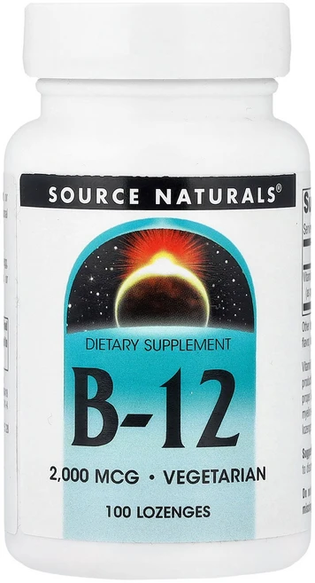 Source Naturals 비타민B-12 2 000mcg 사탕 정제 100정 Naturals (소스 내추럴스), Source Naturals, 비타민B-12, 2,00 - 쿠팡