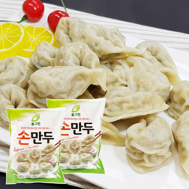 풀그린 고기손만두 1.4kg x 2팩, 2개