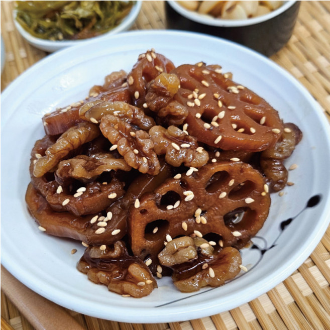 또밥찬 호두연근조림 200g 400g 800g 1kg 고소함과 아삭함의 완벽한 조화, 1개