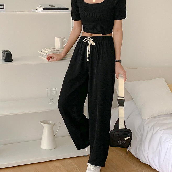 [수엠W] 여성 밴딩바지 쿨롱와이드팬츠