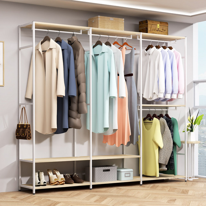 도노스틸 올리카 WA4 철제드레스룸 시스템행거 연결옷장 깊이 40cm, 화이트