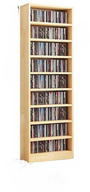 CD수납 DVD 책장 씨디케이스 앨범 선반 보관함 정리함, 전나무 180x60x20cm 8단