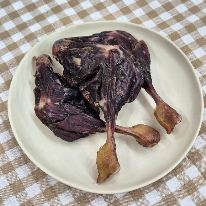 무항생제 오리다리 2p 통 반컷팅 오리장각 뼈간식 무방부제 수제간식