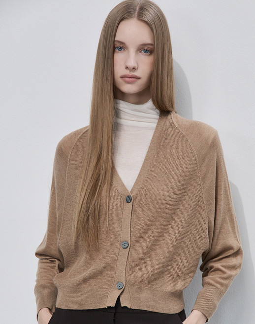 더레노마 더레노마 브이넥 니트 가디건 -CC42KC010