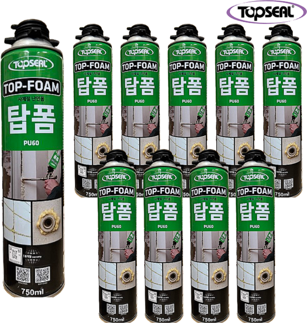 우레탄폼 충진용 탑씰 탑폼 건용, 10개