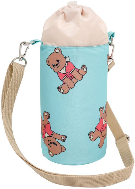 아이주 물통 가방 텀블러 물병 파우치 주머니 보온병 야외 소풍 준비물, 1개, 리틀베어