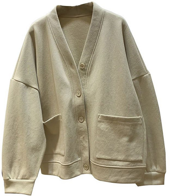 COSYEVNO 남성 니트 카디건 가을 브이넥 스타일리시 루즈핏 캐주얼 하프 버튼 코트 CXJks-17