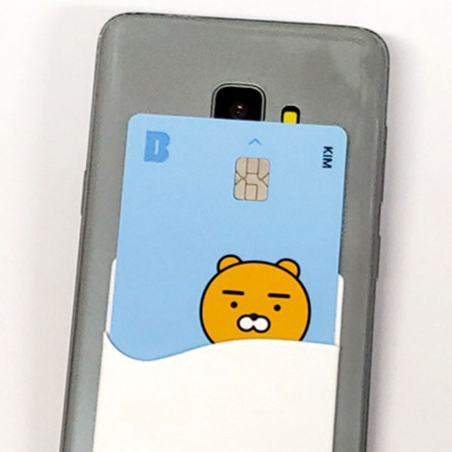 갤럭시 진2 접착식 교통 카드 포켓 홀더 핸드폰 케이스