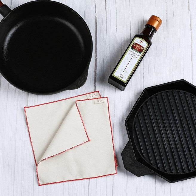 더굿마켓 무쇠팬 시즈닝 광목천 아마씨유 주물팬 그리들 길들이기 오일 천, 광목천 2장 X 3개, 1세트