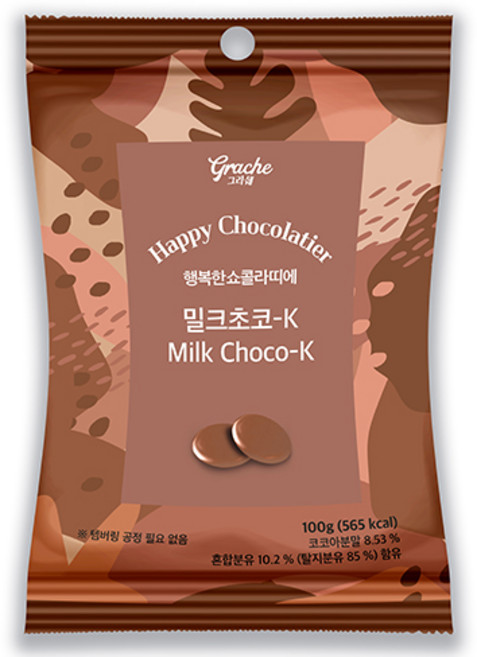 행복한 쇼콜라띠에 밀크초코, 100g, 1개