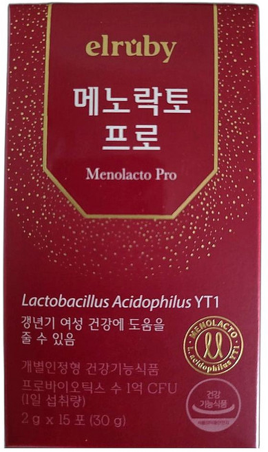 메노락토프로 갱년기 성인유산균 영양소 공급 면역력 증진 분말 15포 5개, 15정