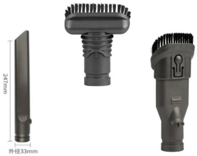 다이슨 진공 청소기 액세서리 33mm 외경 사각형 청소 브러시 V6 DC49 DC52 DC54 DC58 DC59 DC61 DC62 용 3 개