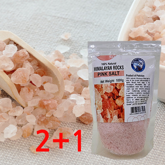 데코마당 2+1 히크소 히말라야 핑크솔트 가는 소금 천일염, 1개, 1kg