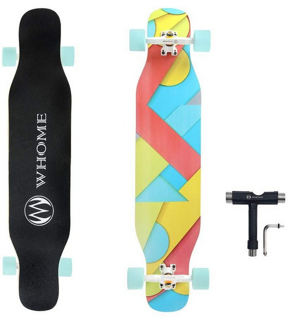 WHOME 롱보드 - 성인용/청소년용 초급/프로 프리스타일 포함) 스케이트보드(T-TOOL 42인치 댄스 여자/, Color, 1개, 색상