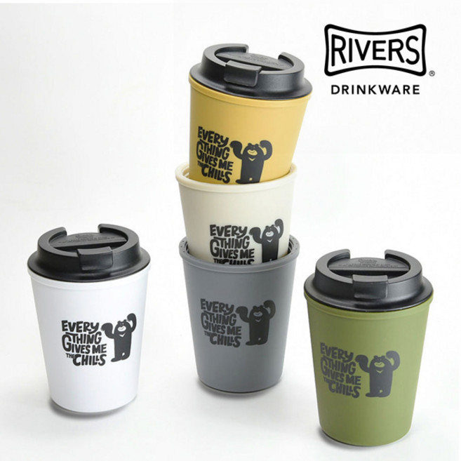 리버스 월머그 슬릭 소레가이 350ml 휴대용 캠핑컵, 화이트, 1개