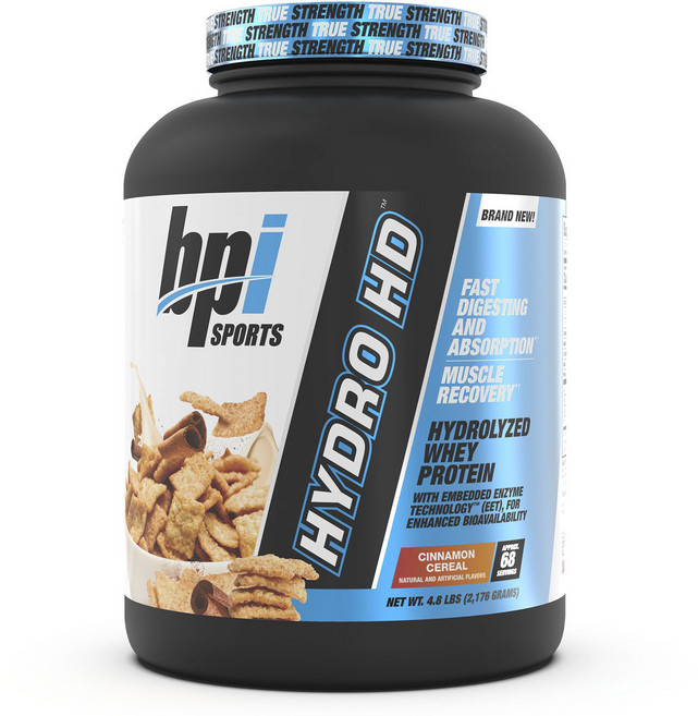 비피아이스포츠 하이드로 HD 가수분해 웨이 프로틴 시나몬 시리얼, 1개, 2.176kg