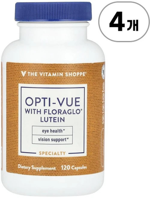 비타민숍 옵티-뷰 위드 플로라글로 루테인 The Vitamin Shoppe Opti-Vue with FloraGLO Lutein 120정, 4개 - 쿠팡