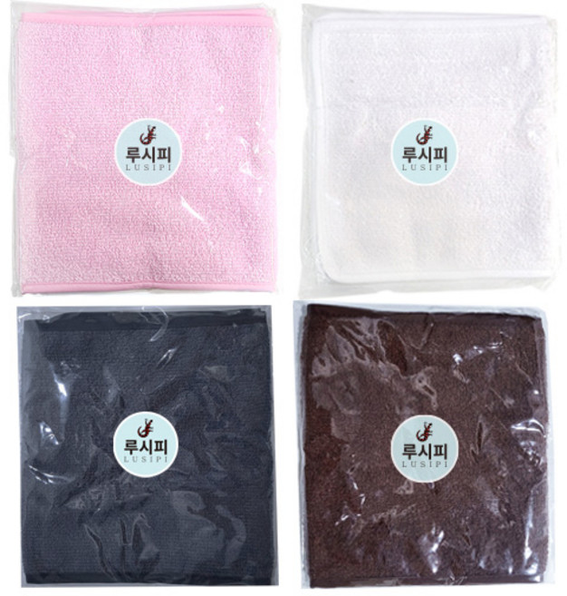 루시피 헤어 사각 터번 국산 면 피부 에스테틱, 갈색, 1개