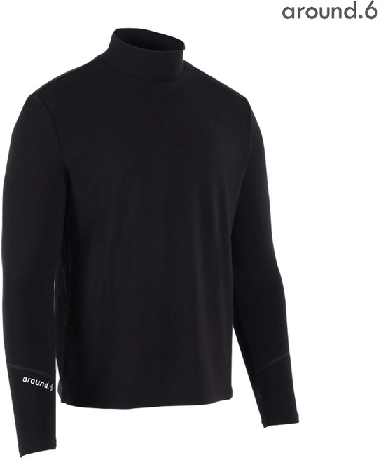 [어라운드식스]프리미엄 텐셀라이오셀 골프 이너 반목티셔츠 간절기 남성용 _블랙 L