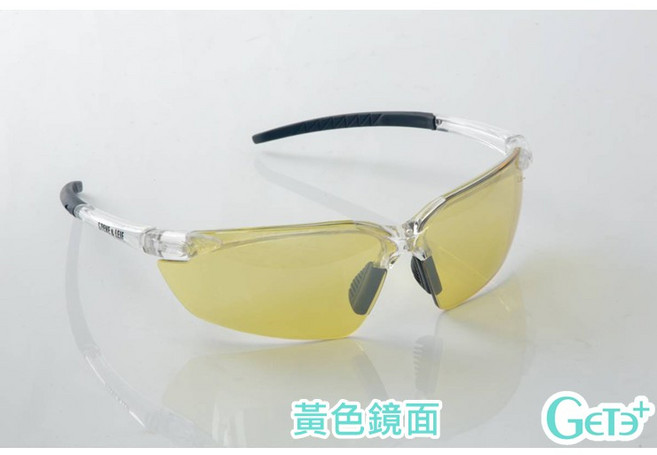 GetePlus 防護眼鏡 護目鏡 多色鏡面, 1個, 鍍黃色鏡面, 黃色鏡面透明鏡框