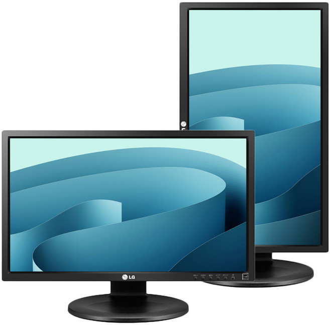 24인치 LG 중고 LED 모니터 높낮이 조절 가로세로 피벗 가능, LG 24인치 모니터[B급], 60cm