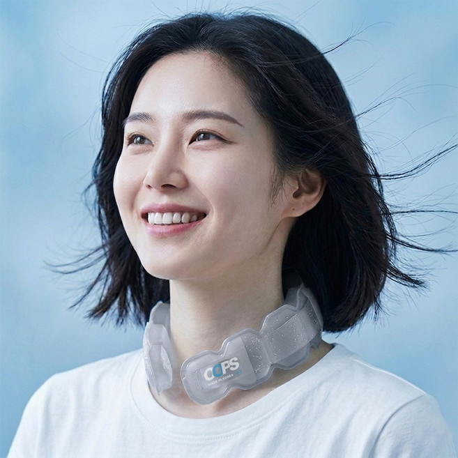 웁스 와이드 아이스 넥쿨러 얼음 넥밴드 18도 냉각, 1개, 쿨그레이