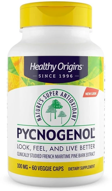 Healthy Origins 피크노제놀(천연 수퍼 항산화물질) 100mg 60정, 1개 - 쿠팡