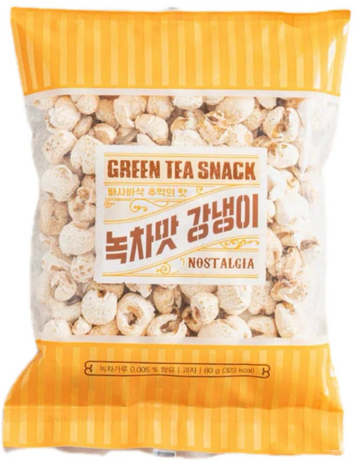 녹차 맛 강냉이 과자 80 g, 80g, 3개