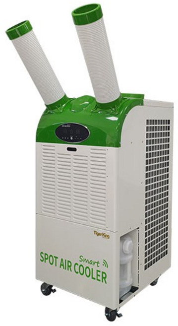 타이거킹 산업용 이동식 에어컨 2구 코끼리 6200W 실외기없는 공업용 업소용 TKA-2W6200