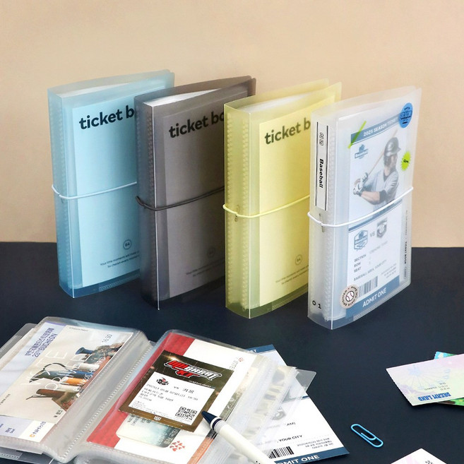 콜렉트 티켓북 야구 스크랩북 포켓 앨범, 01 화이트, 01 화이트