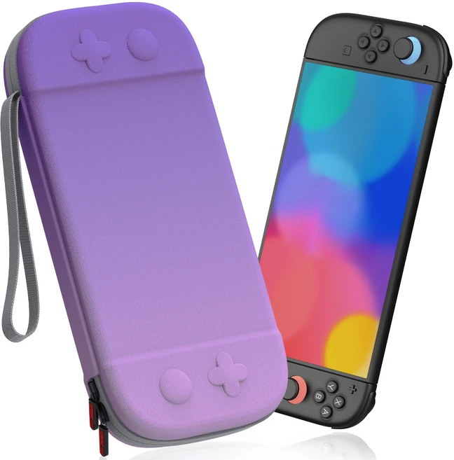 닌텐도 스위치 2용 휴대용 게임기 보관 가방 충격 방지 및 낙하 나일론 케이스 야외 여행용, 01 보라색