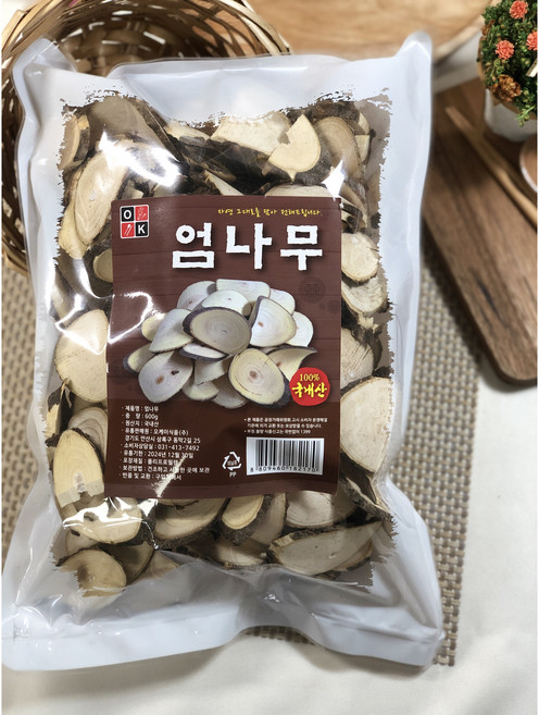 국내산 엄나무 600g 슬라이스 한방재료 백숙 삼계탕 말린엄나무, 1개