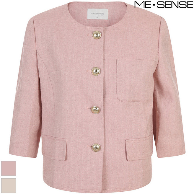 [미센스] 7부 소매노카라자켓_MB44JKM112Z