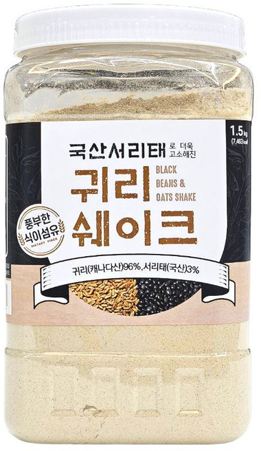 태광선식 국산서리태로 더욱 고소해진 귀리쉐이크, 1.5kg, 1개