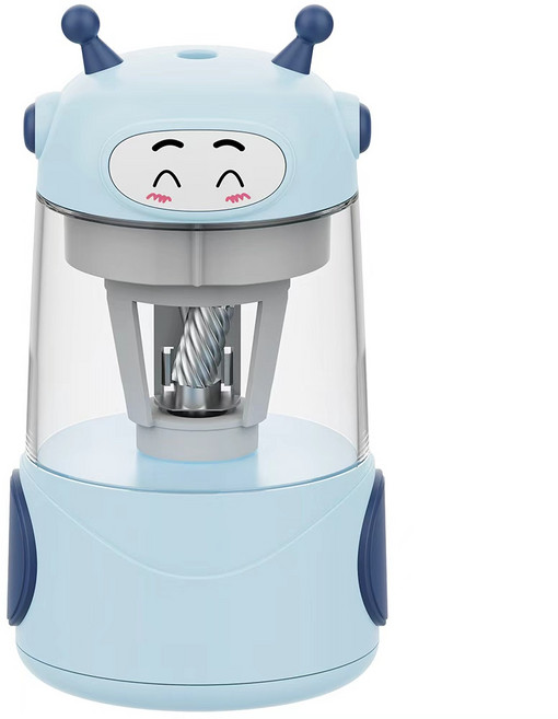 OYEAH 휴대용 귀엽다 전자동 연필깎이 급속 충전 안전 보호, 1개, 푸른 색