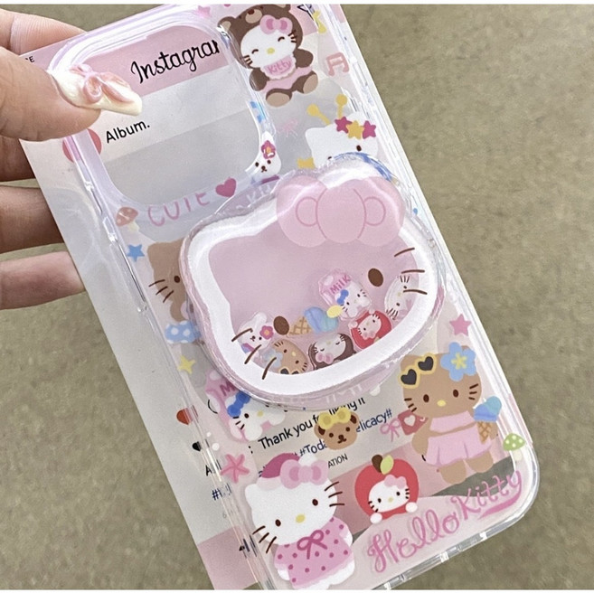 (맥세이프) 핑크 쉐이커 키티 그립톡