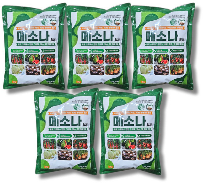 메소나 입제 토양 미생물 부산물 토양개량 고추 배추 농사친구 장갑세트, 15KG, 1개, 3kg