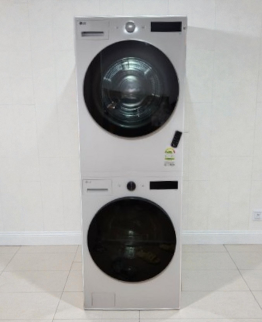 [10% 환급가전] LG전자 트롬 오브제컬렉션 세탁기 + 건조기 + 스태킹키트 세트 KFG19WN-8WN 19kg + 18kg 방문설치, 릴리 화이트, FG19WN-8WNS (19KG+18KG)