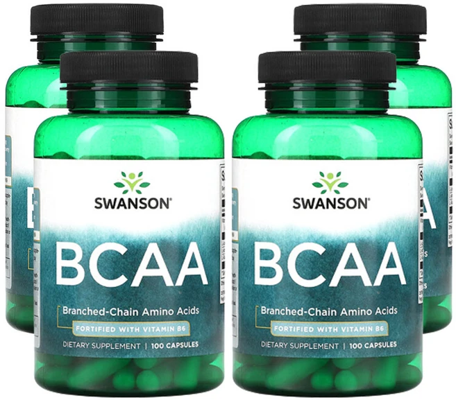 스완슨 BCAA 캡슐100정, 100정, 4개 - 쿠팡