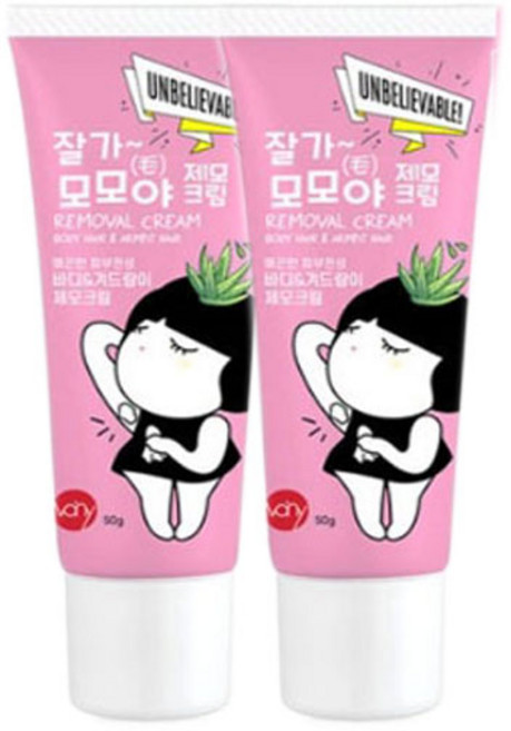 새롬코스메틱 바르는 제모크림 잘가 모모야, 50g, 2개