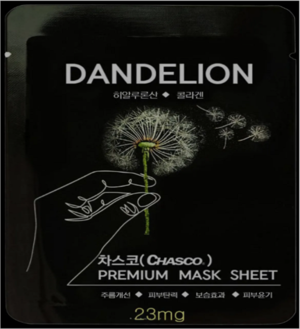 차스코 민들레 마스크팩 콜라겐 히알루론산 병풀 함유, 30개입, 1개