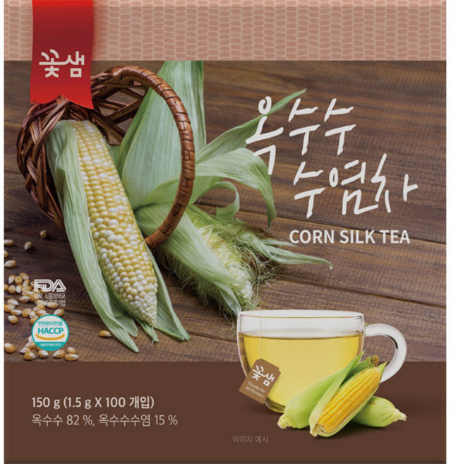꽃샘 옥수수수염차 100T, 150g, 100개입, 1.5g