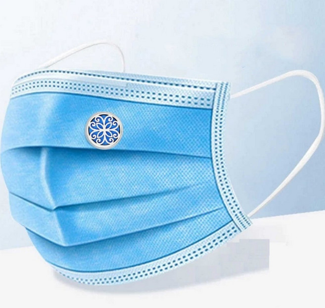 자체 입냄새방지 아로마오일 마스크 자석 클립 패치 버튼, 십자가, 1개