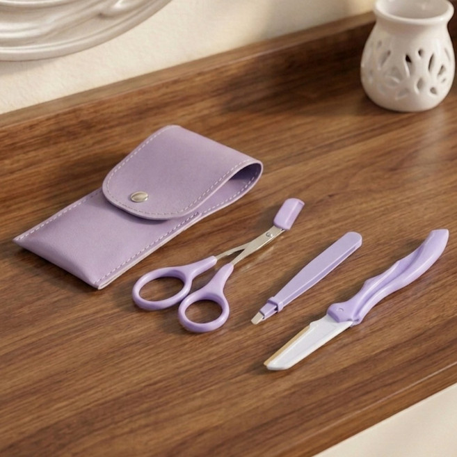 리모아 깔끔핏 눈썹 정리 3종 세트, 1세트, 라일락