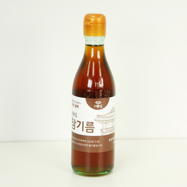 신선방앗간 저온압착 시골집 참기름, 1개, 350ml