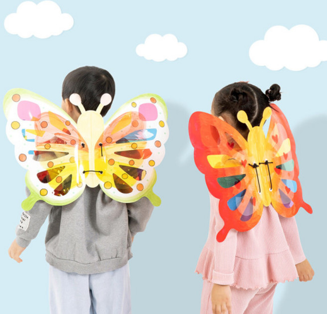 종이 나비 날개 만들기 역활놀이 재료 키트 DIY 썬캐쳐